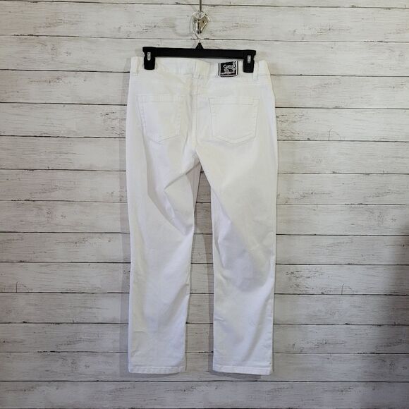 NWT Cynthia Rowley Women's Size 4 Clean White Soft Denim Cropped Jeans Summer - Picture 4 of 10